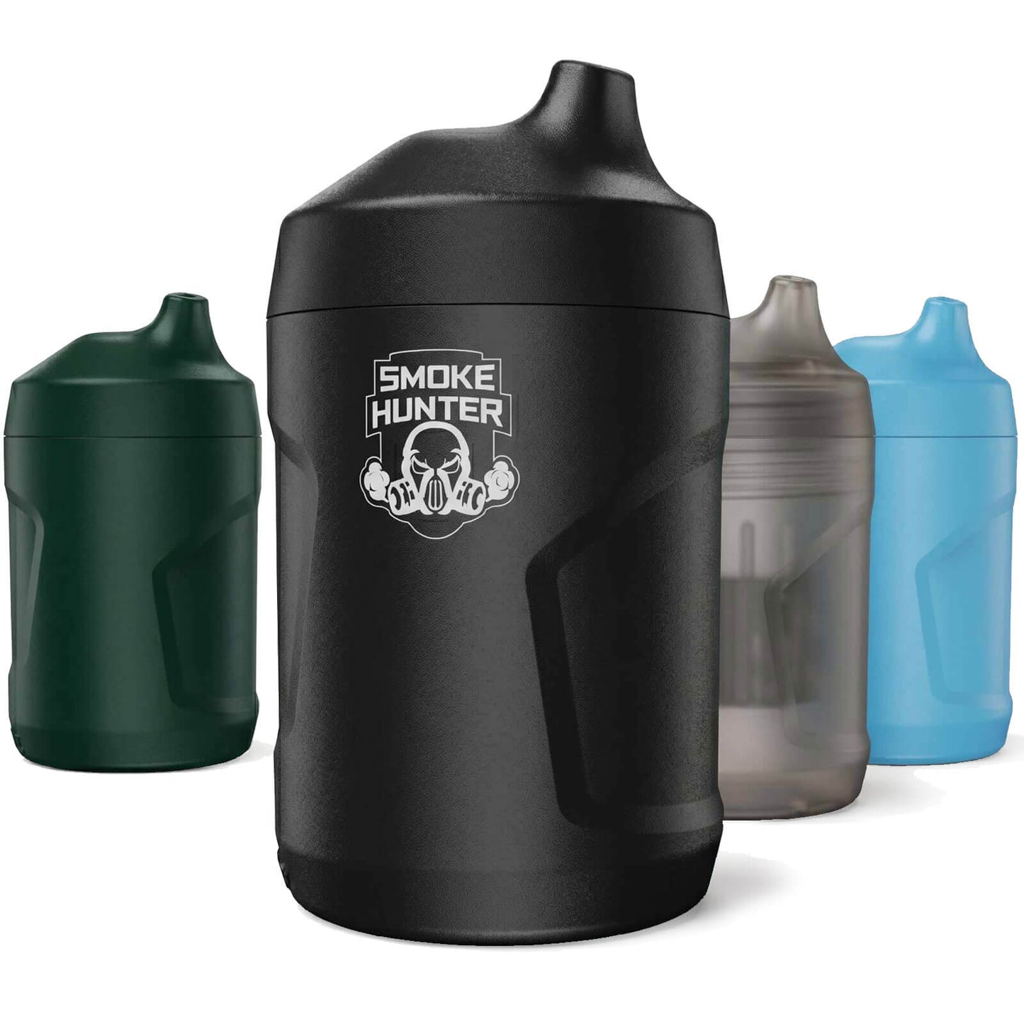 Smoke Hunter 2.0 lineup showcasing black blue transparent clear and green color options