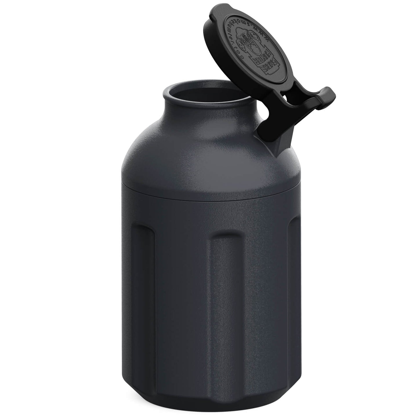Airtight sealing cap on Grey Smoke Hunter 4.0 personal smoke filter for ultimate odor control