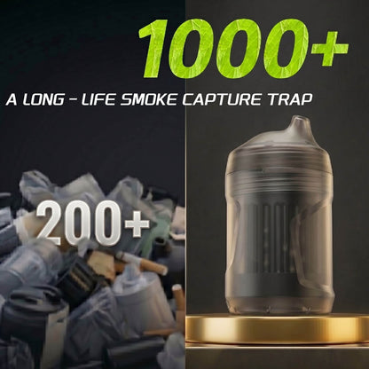 Long lasting Transparent Smoke Hunter 2.0 replacement filters outlasting standard disposable personal smoke filters