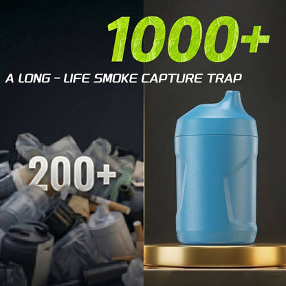 Long lasting blue Smoke Hunter 2.0 filter element outlasting disposable smoke buddy personal filters