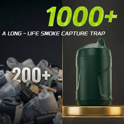 Patented green Smoke Hunter 2.0 replacement filters outlasting hundreds of standard products from smoke buddy