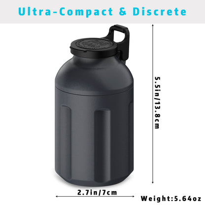 Sleek Grey sploof device by Smoke Hunter 4.0 providing a much more reliable filtration value than a standard smoke trap