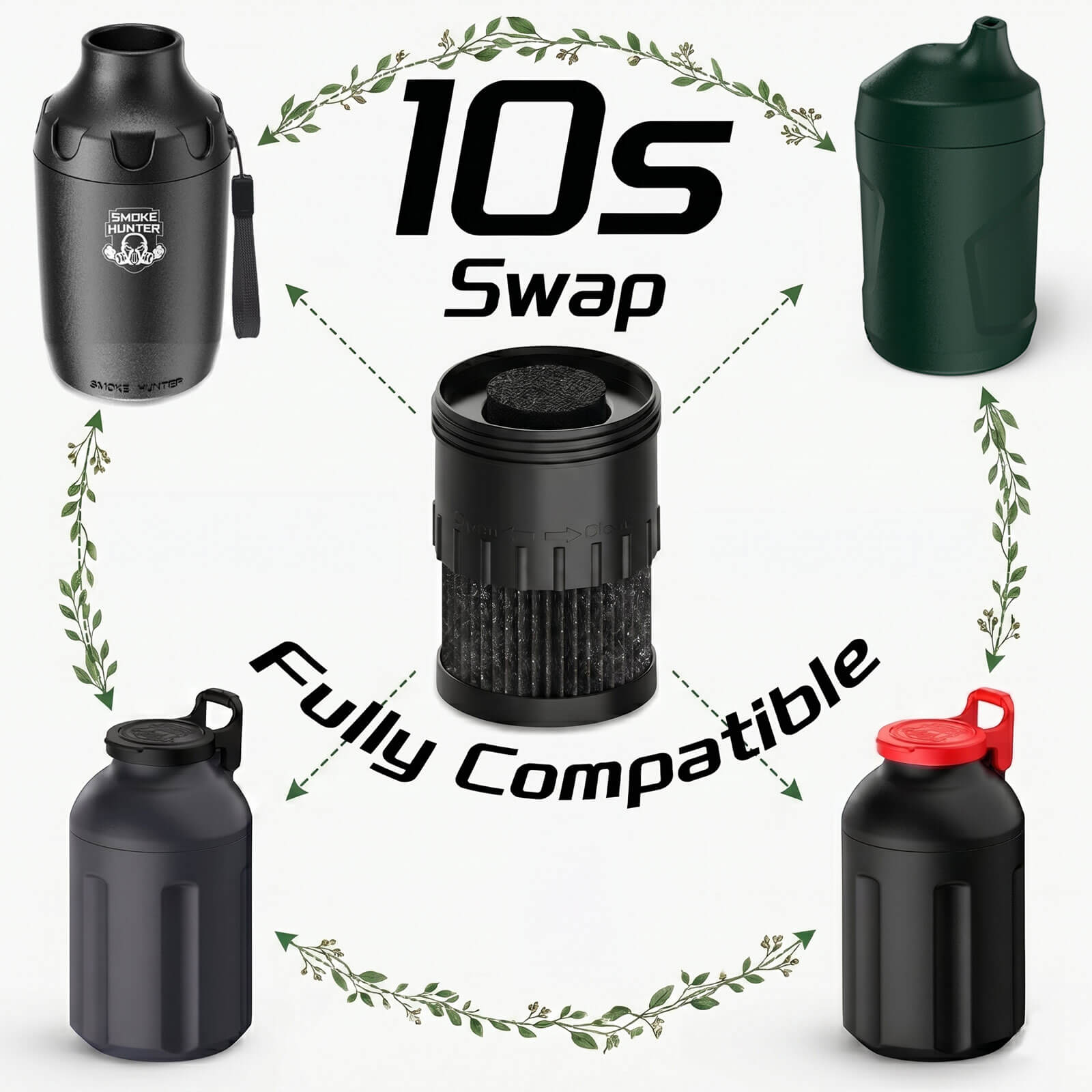 Ten seconds quick swap universal personal smoke filter element crafted to block heavy sessions better than a classic smoke trap