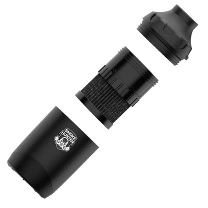 Exploded view of Smoke Hunter 3.0 shell and core showcasing the easy maintenance sploof device
