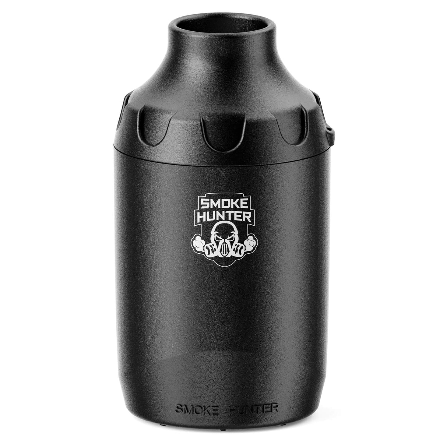 Patented black Smoke Hunter 3.0 personal smoke filter serving as a high capacity alternative to standard smoke buddy filters