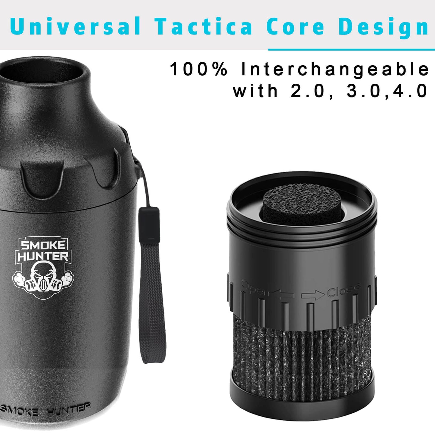 Ten seconds universal personal smoke filter replacement core engineered to replace legacy smokebuddy units