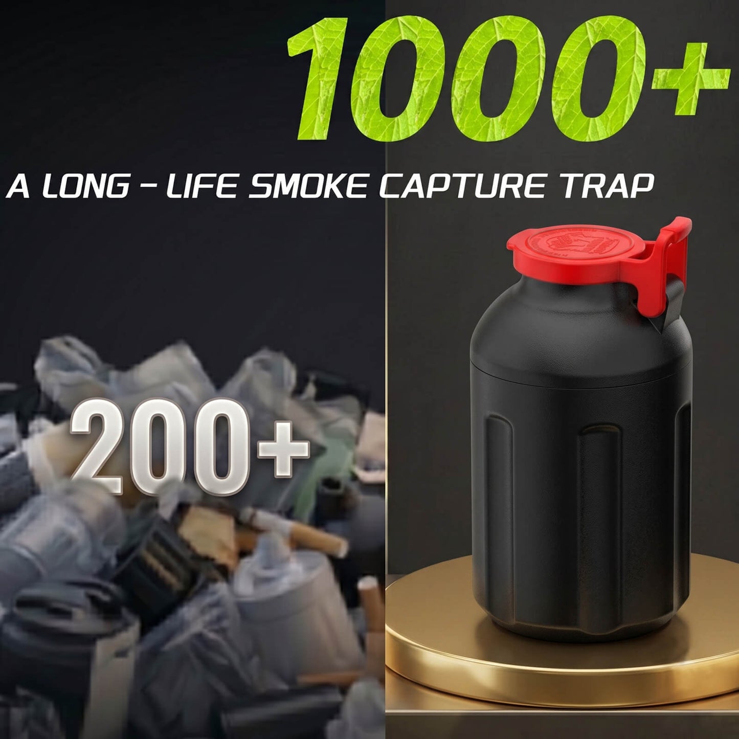 Smoke Hunter 4.0 Personal Smoke Filter (Sploof) with Replaceable Cartridge (Black)