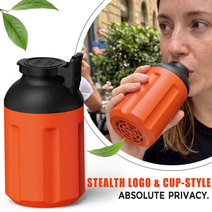 Smoke Hunter 4.0 Personal Smoke Filter (Sploof) with Replaceable Cartridge (Lava Orange)