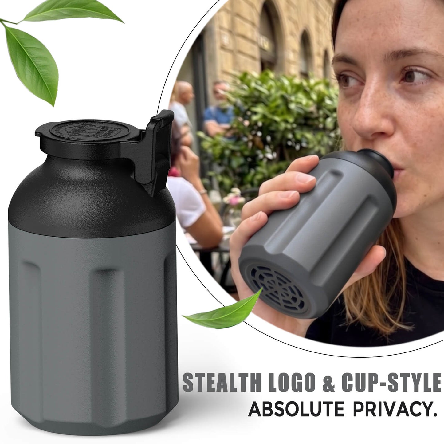 Smoke Hunter 4.0 Personal Smoke Filter (Sploof) with Replaceable Cartridge (Stealth Grey)